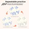 Kids Writing Practice 4Pcs Grooved Book with Pens Refills Pencil Gripper Reusable Handwriting Workbooks Alphabet Tracing Learning Children Workbook