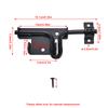 Slide Bolt Gate Latch Iron Bolt Sliding Lock Black Bolt Gate Lock with Screws for Outdoor Doors Sheds Barn Door Home Hardware 1p