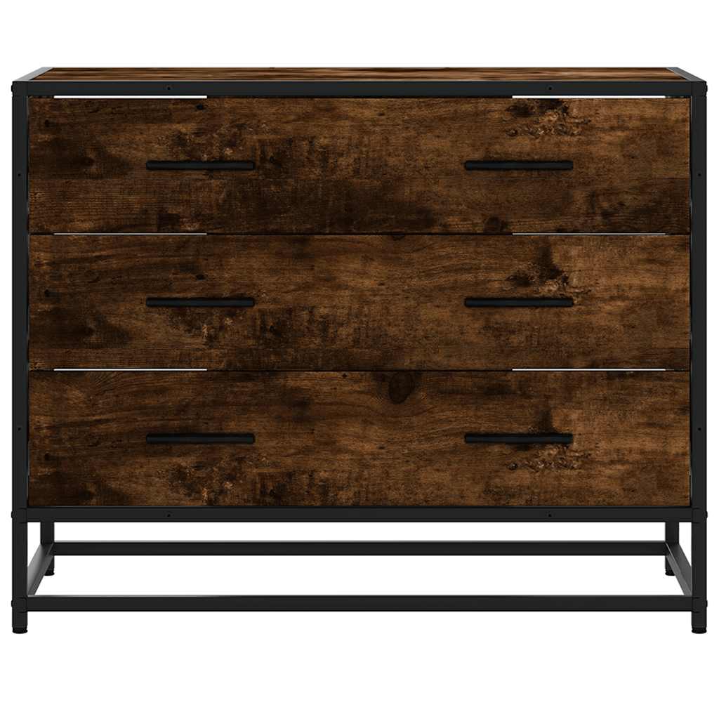 Vidaxl Komoda, Przydymiony Dąb, 70X41X56 Cm, Materiał Drewnopochodny