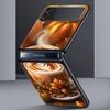 Тыква Осенние Листья Кофе Жесткий ПК Чехол Для Телефона Для Samsung Galaxy Z Flip 7 6 5 4 Черный Чехол Для Galaxy Z Flip 3 Складной Корпус