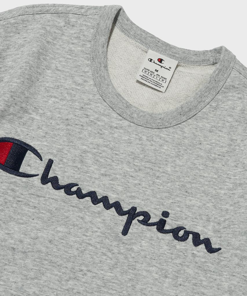 Champion Свитшот с большим логотипом-надписью, обычный серый