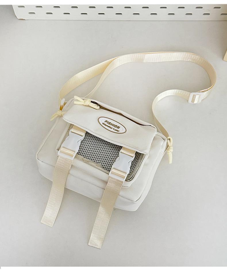 Новый школьный рюкзак большой вместимости 2025 года, сумка-мессенджер, женская прозрачная и универсальная простая наплечная сумка-мессенджер тренд