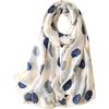 Rose Flower Silk Scarf Silk Feeling Fashion Scarves Long Lightweight Shawl Wrap