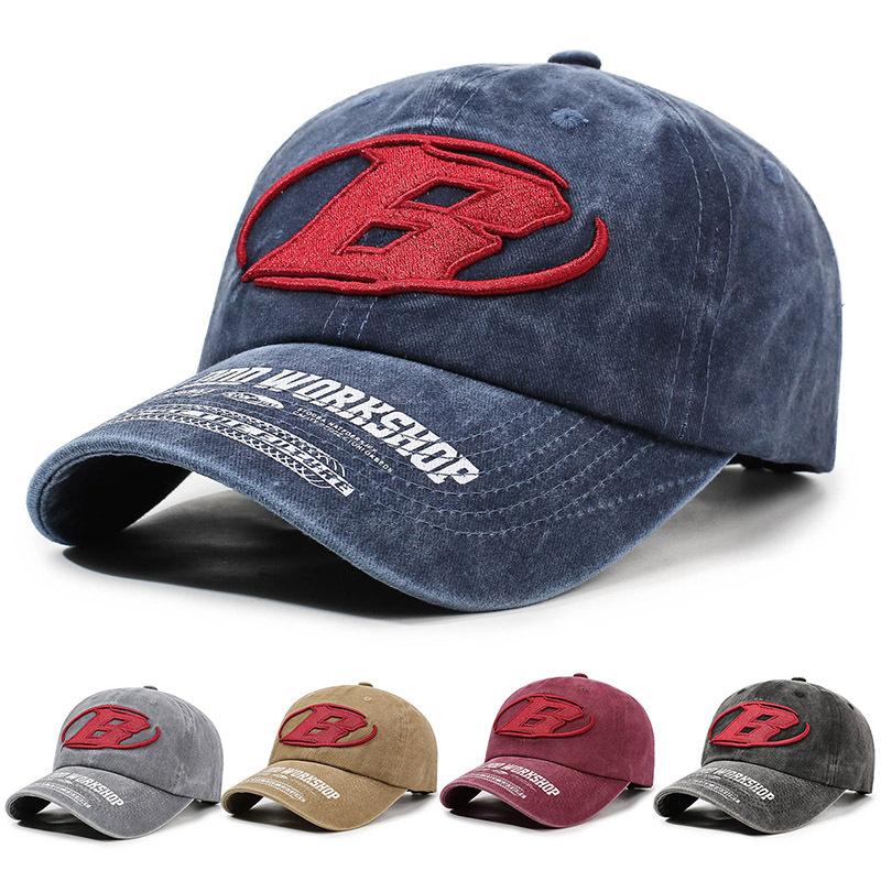 Spring and Autumn New European and American Fashion Soft Top Cap Couple Street Retro Washed Old Outdoor Leisure Baseball Cap