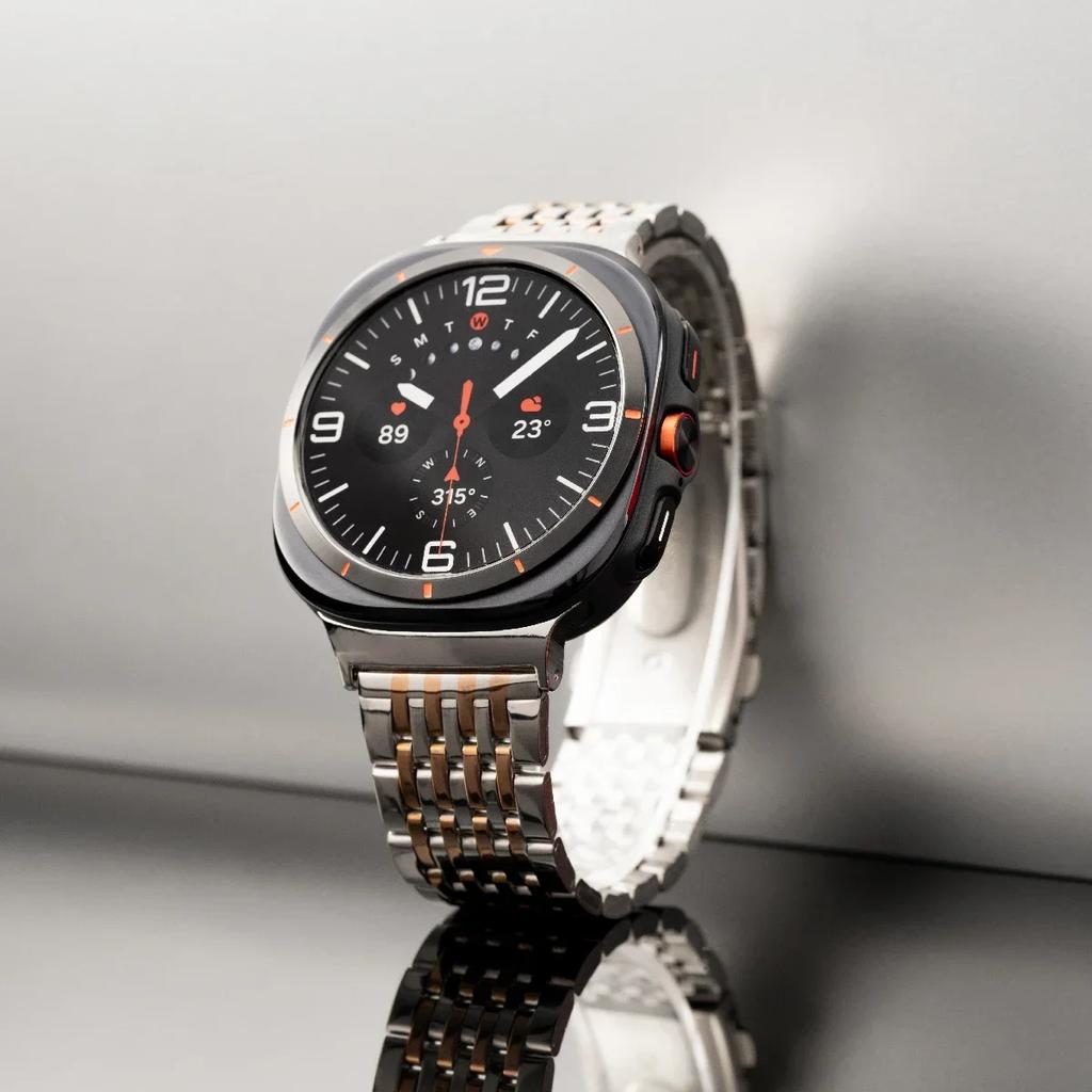 Ремешок-браслет для смарт-часов Samsung Galaxy Watch Ultra 47 мм, из нержавеющей стали, для Galaxy Watch 7, металлический браслет