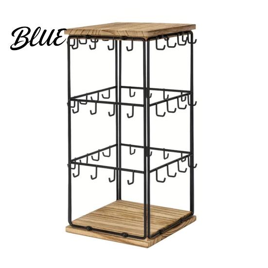 Multi-layer Jewelry Display Rack Earring Stand with 48 Hooks Holder