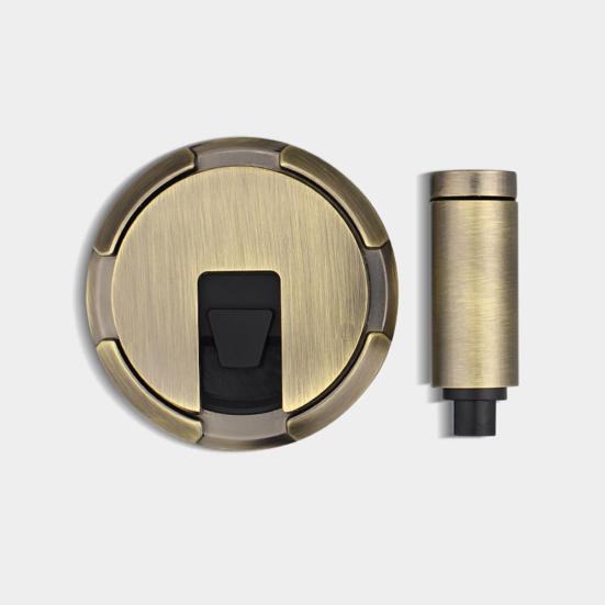 Magnetic Door Stopper No Drilling Silent Floor Door Stop with Screws Adhesive Adjustable Mechanical Magnetic Door Stopper for Home Safety