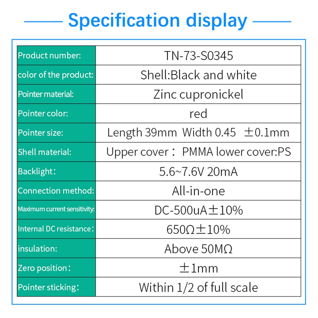 Audio DB Level Header Power Amplifier Level Meter TN-73 VU Meter Header High Accuracy with Pointer Dial for Home Audio