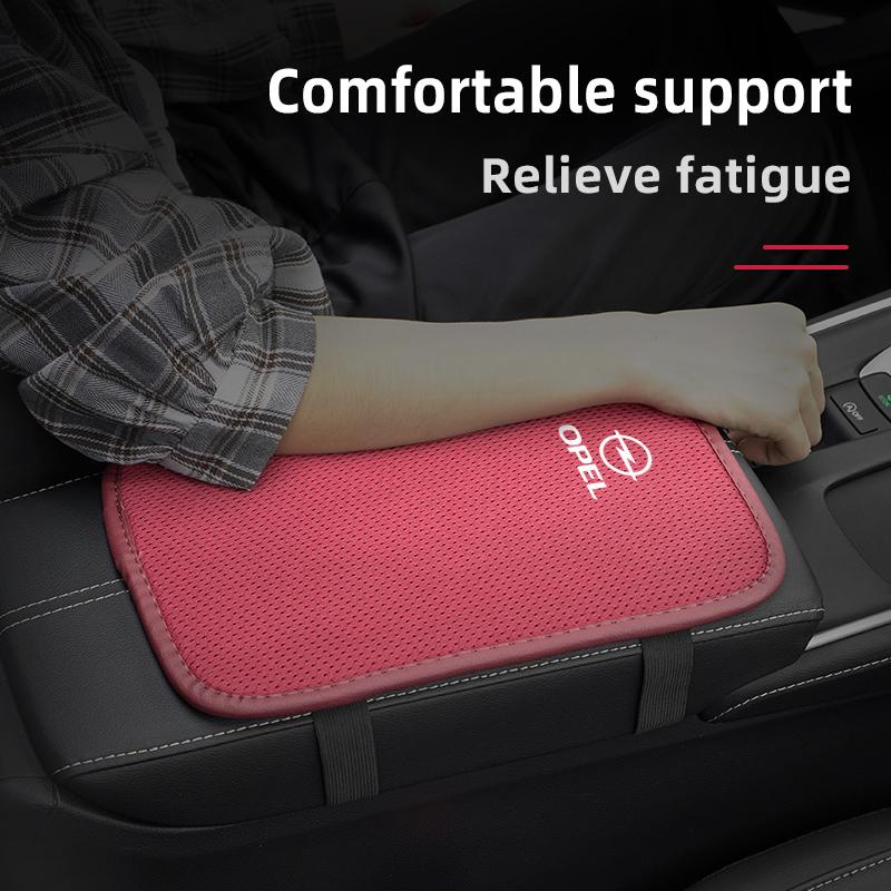 Car Armrest Box Pad Ice Silk Arm Rest Cover Soft Cushion For Opel Astra Grandland Corsa Mokka Frontera Insignia Zafira Vivaro  JS9