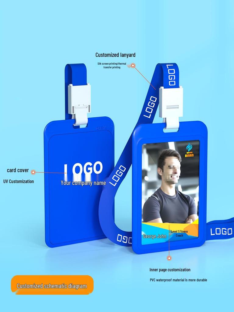 Employee & Student ID Card Holder with Lanyard for Access Control and Meal Cards