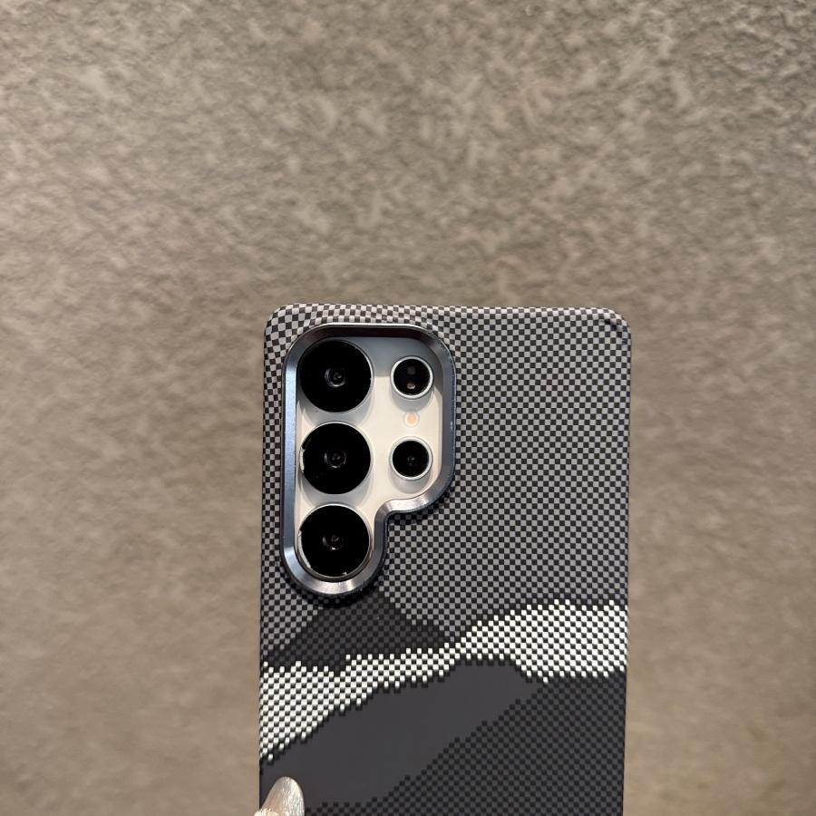 Стильный цветной магнитный чехол из кевлара и углеволокна для Samsung Galaxy S25 S24 Ultra S23 Plus, защитный чехол из твердого пластика, противоударный