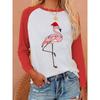 Women's Long Sleeve T Shirts 3d Christmas Printing Flamingo Graphic Pullover Women 2023 Autumn New Fashion Casual Y2k Tops Tees