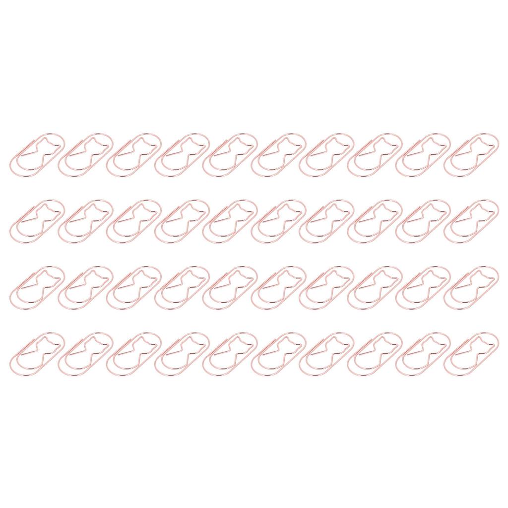 4 Box Cute Cat Paper Clip Fun Shaped Plated Paper Clamp Book Clips Wire Book for File Classification