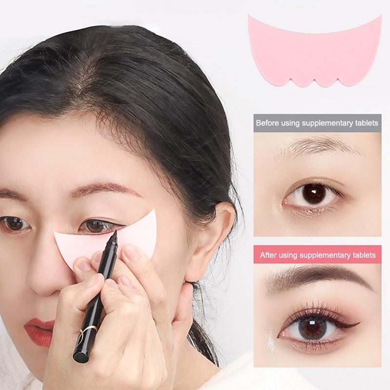 Розовая силиконовая подушечка для наращивания ресниц, многофункциональная подводка для глаз, трафарет для рисования, подводка для глаз, помада для ресниц, вспомогательный инструмент для макияжа