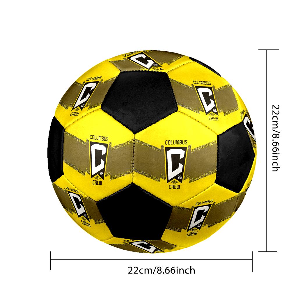 SIZE 5 Columbus Crew Soccer Ball Colorful All Ages Machine Stitched PVC Competition Ready Durable High-Bounce