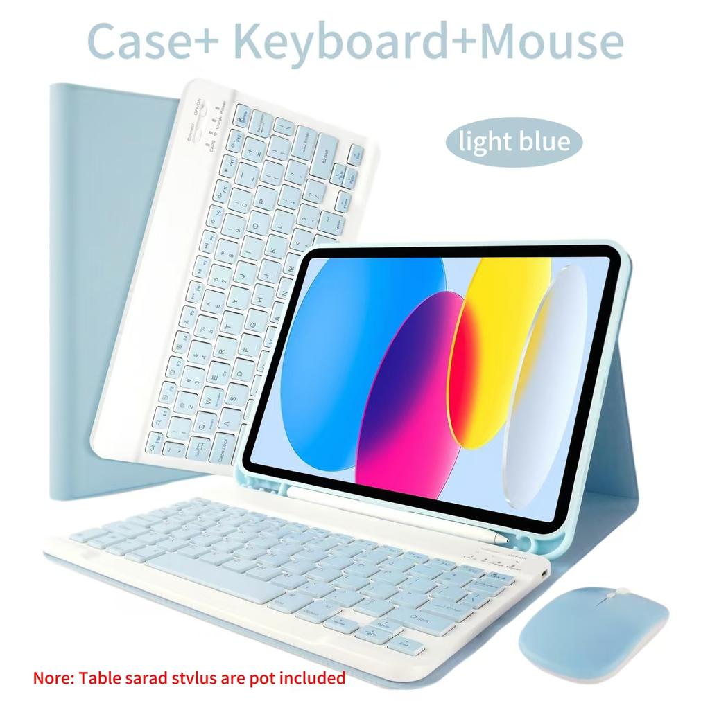 Case for iPad A16 11 Inch A3355 A3356 A3354, for iPad 10th 10.9 Inch A2696 A2757 A2777 A3162 Removable Keyboard Cover