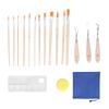 Oil Paint Brush Set Hook Line Acrylic Watercolor Brush Palette Scraper Tool for People At All Stages