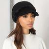 Soft Woolen Hat Elastic Hooded Thermal Cap Versatile Knitted Scarf  Women