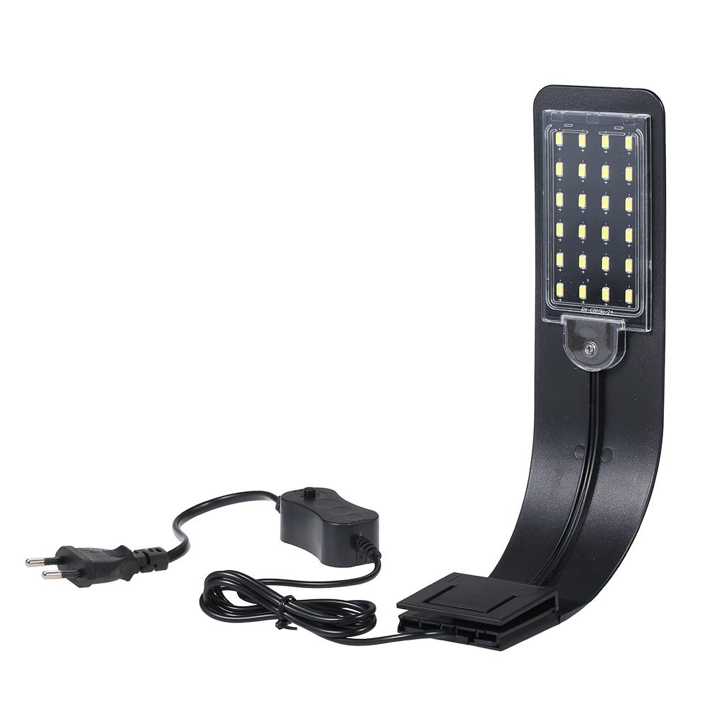 AC220V 10W 24 LED Aquarium Light Fish Jar Lamp White/Blue Light Portable