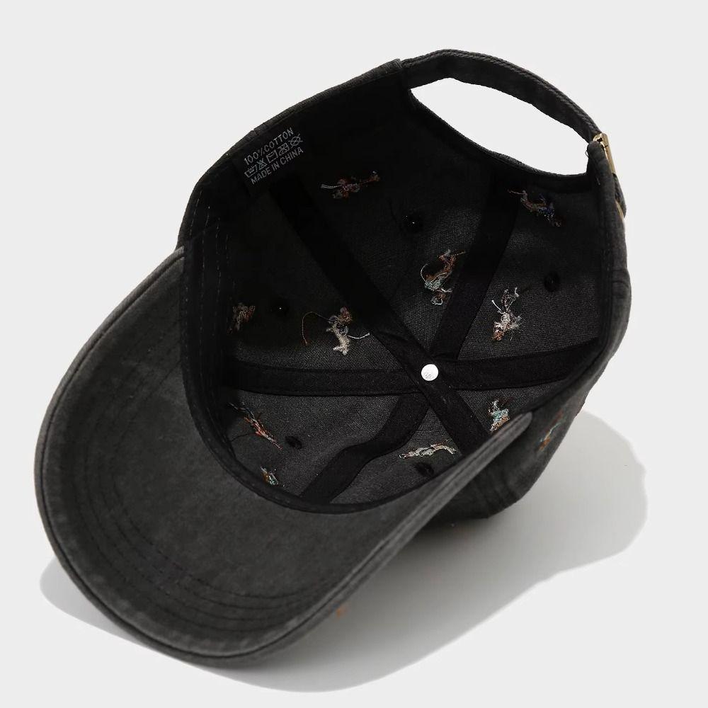 Casual Embroidery Puppy Baseball Cap Uv Protection Versatile Sun Hat Breathable Peaked Cap For Men Women