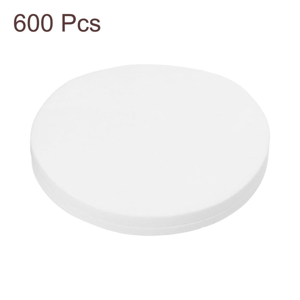 Uxcell 600-Pack 62mm Disposable Round Paper Coffee Filters, White, for Home and Office Pour-Over and Drip Coffee Makers