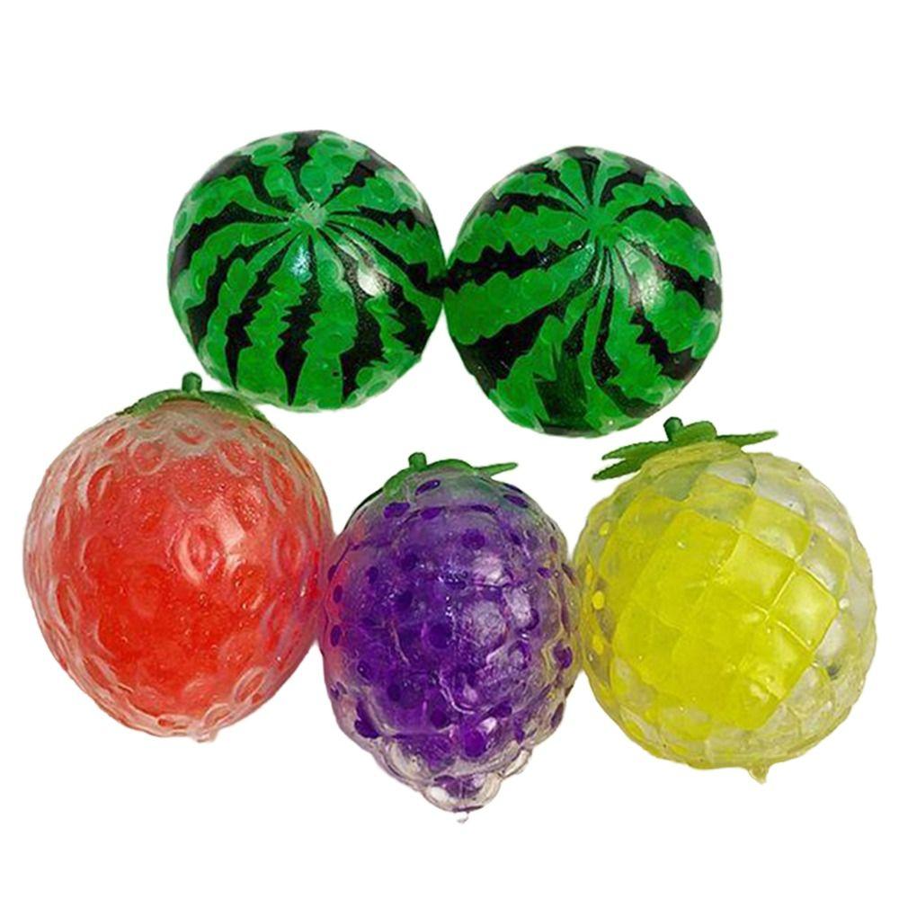 1pc Squishy Texture Fruit Squishy Stress Balls Strawberry Fidget Toys New Dough Ball  Sensory Play