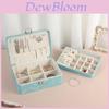 Jewelry Organizer Box With Lock For Necklaces And Rings In Pu Leather For Gift And Travel