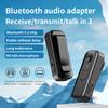 2-в-1 Bluetooth 5.3 аудио передатчик приемник 3.5MM AUX воротник-зажим с микрофоном беспроводной адаптер для автомобиля самолет ТВ ПК автомобиль