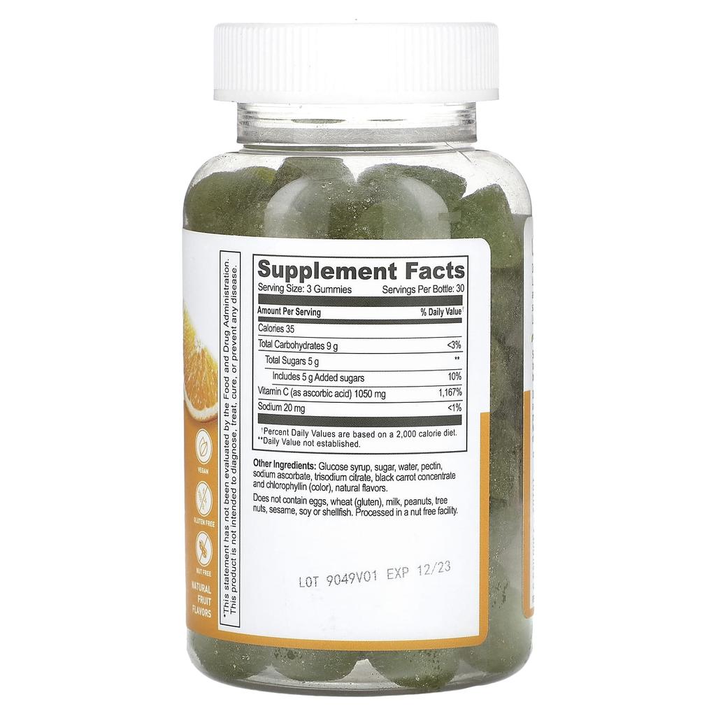 Lifeable, Maximum Strength Vitamin C Gummies, Natural Fruit Flavor, 1,050mg, 90 Gummies (350mg per Gummy)