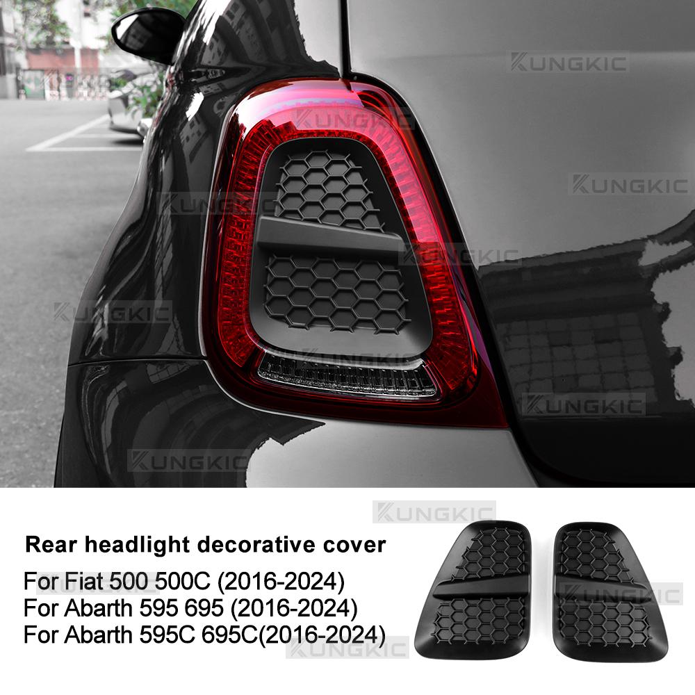 ABS Наклейка на задний фонарь автомобиля Для Abarth 595 695 595C 695C Fiat 500 500C 2016 2017 2018 2019 2020 2025 2025 2025 2025 1 пара