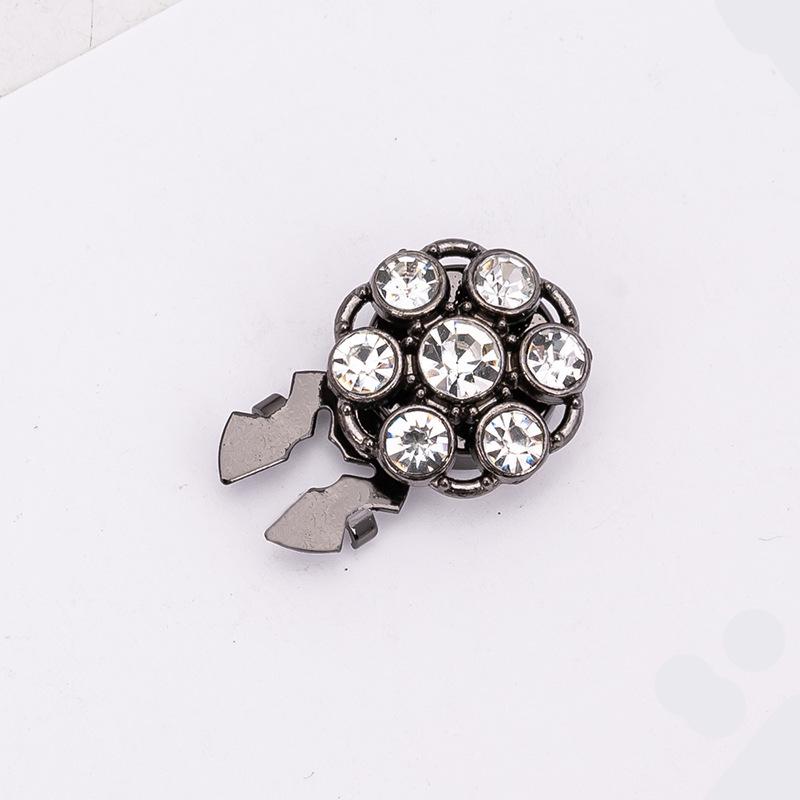 Декоративные запонки и пуговицы для воротника с цветными стразами