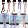 Transparent Stocking with Lace Silk Patchwork Over Knee Sexy Thigh High Stockings  Woman
