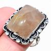 Golden Rutile Gemstone 925 Sterling Silver Jewelry Ring Size 8.5 c1O44