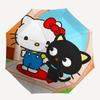 1 шт. Автоматический складной зонт Hello Kitty с 8-реберным железным каркасом, уличный зонт - Идеальный подарок для фанатов, путешественников, всех