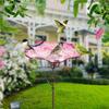Garden Bird Bath Animals Feeder With Ground Stake Outdoor Standing Metal Bird Bath For Hummingbird Parrot Parakeet Bee Patio