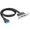 2Ports Usb 3.0 Back Panel To Motherboard 20Pin Header Connector With Pci Slot
