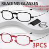 3PCS Foldable Reading Glasses +1.00 To +4.00 Strength Men Women Anti Blue Light Farsightedness Eyewear