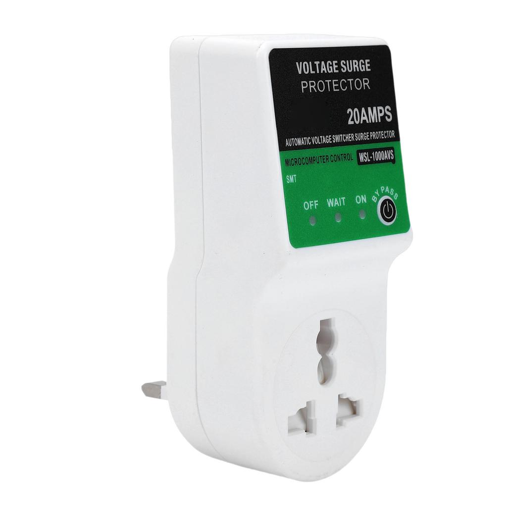 20A Voltage Protector Outlet Over Under Voltage Protective Device for Home Appliances 3 Prong Socket UK Plug