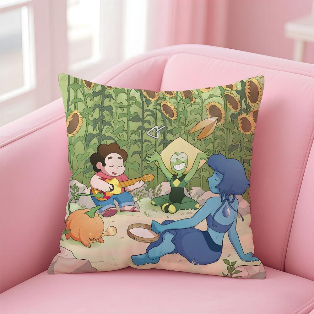Fashion SSteven Universes Cartoon Cushion Cover Pillow Case Soft Friendly Fabric  Concealed Zipper