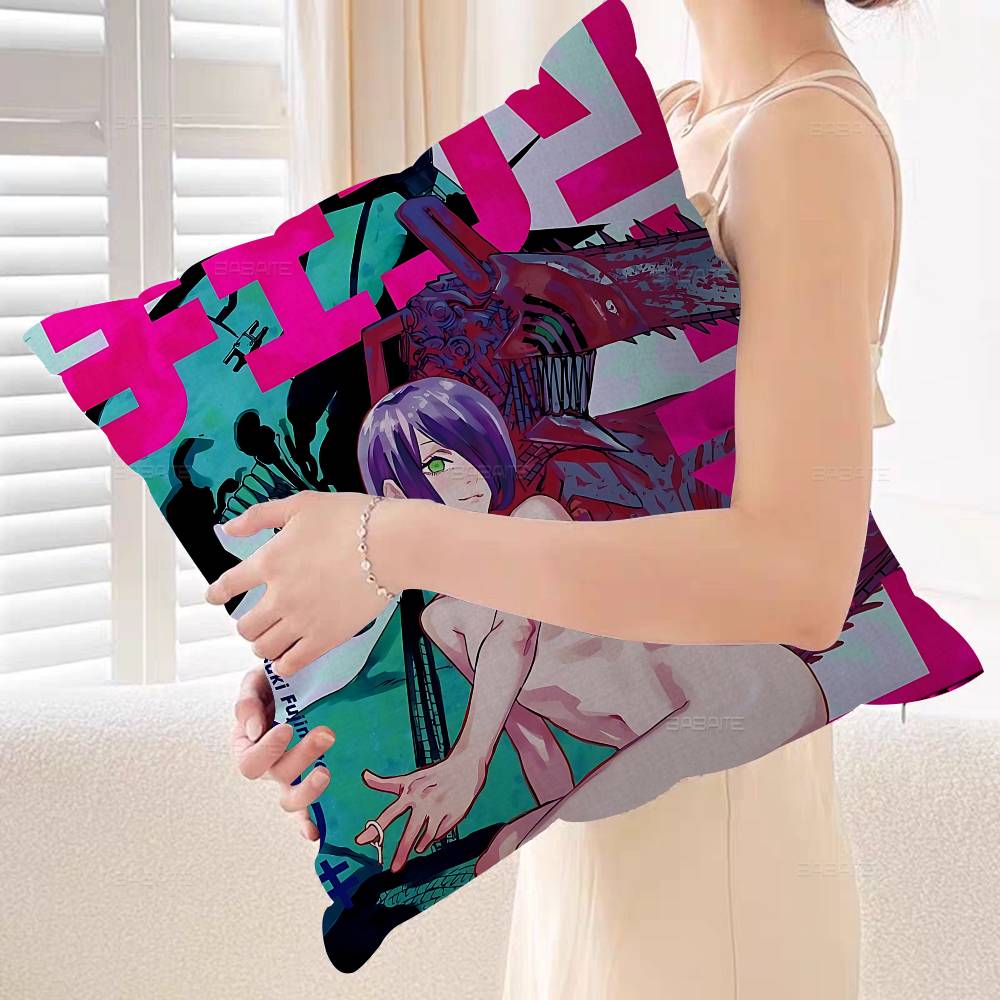 Anime CChainsaw MMan The Movie Reze Arc Cushion Cover Pillow Cover Decor Pillowcase Printed Cushion Case For Couch