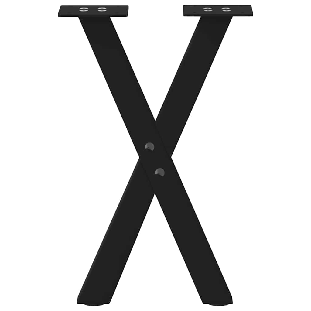 Vidaxl Nogi Do Stolika Kawowego, 2 Szt., Czarne, 38X(42-43) Cm, Stal