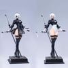 NieR Automata 2B Аниме Девушка GK Фигурка Двойная Голова Скульптура Высокий Разрез Боевой Костюм Коллекционная Статуя Настольное Украшение