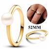 Authentic 925 Silver Rings Rose Golden Shine Pearl Ring Hoop Earrings Necklace for Women Popular Birthday Gift Fine Jewelry