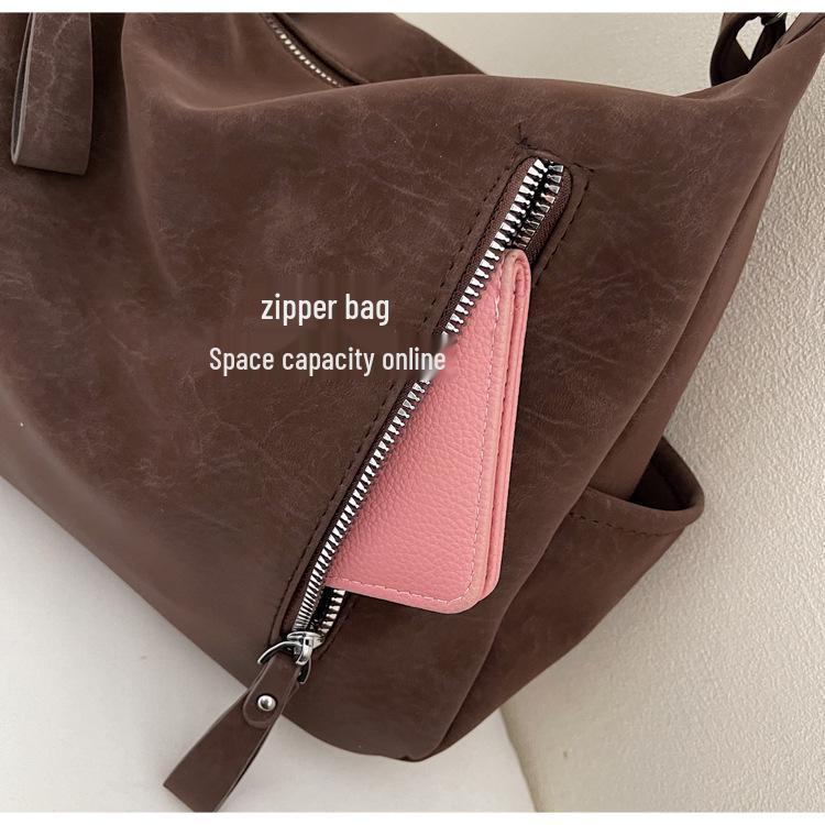 Винтажная повседневная женская сумка кроссбоди: Европейский и американский стиль, большая вместимость, высококлассная сумка-тоут для модного образа