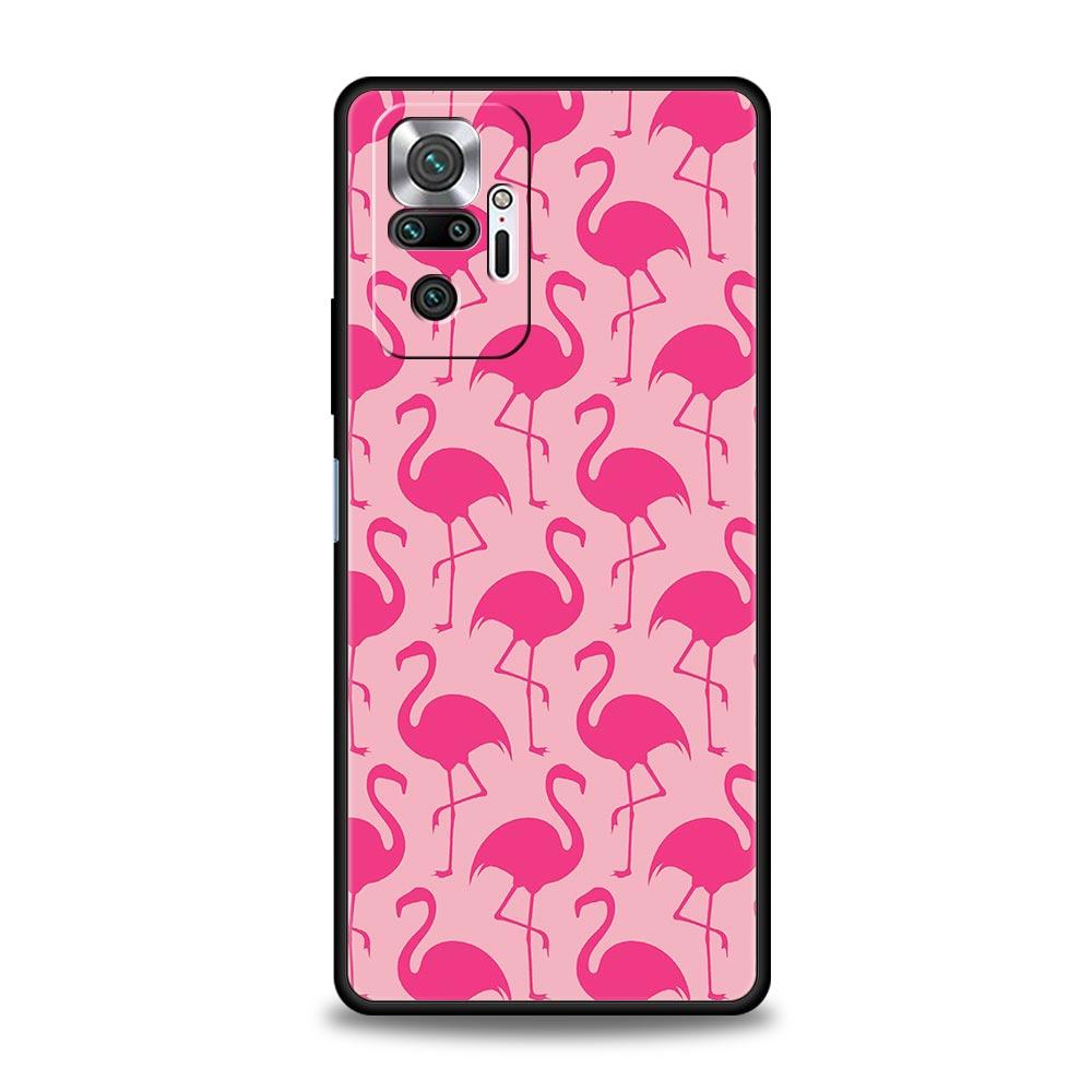 For Redmi 10C Cases Funda Pink Red Flamingo Phone Case For Xiaomi Redmi Note 12 11 9S 9 8 10 Pro Plus 7 9T 8T 9C 9A 8A Cover