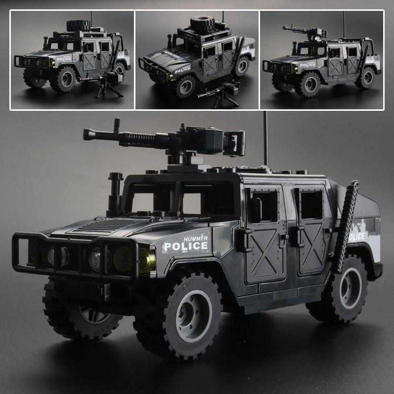 MOC Hummer бронированный автомобиль взрывозащищенный автомобиль сборная модель из строительных блоков игрушка внедорожник броня двойное переменное моделирование