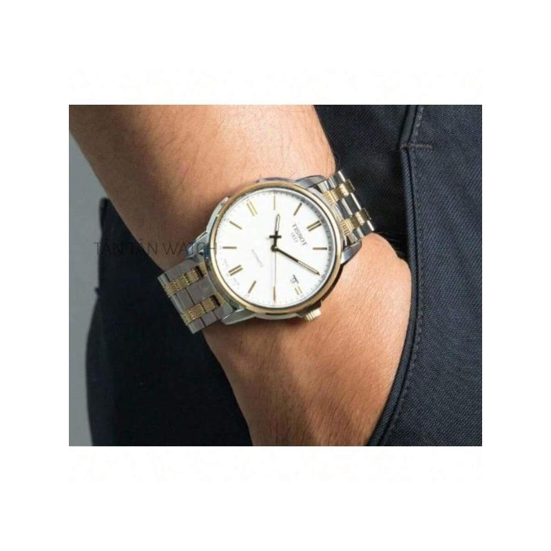 Tissot Мужские автоматические механические часы Everytime, Swiss-made, белый циферблат 39 мм, корпус и браслет из нержавеющей стали, Модель , T065.430.22.031.00