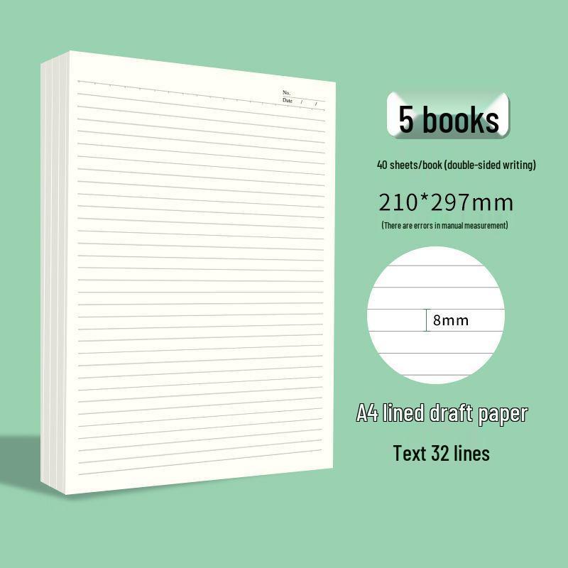 Черновики для аспирантских экзаменов, студентов университетов и старшеклассников, 2000 листов, черновик формата А4, чистая бумага для расчетов формата B5.