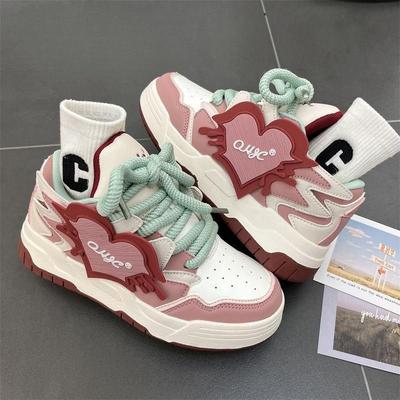 Нишевая любовь толстая подошва дизайн студенческие повседневные туфли осень новые кампус спортивные туфли на платформе