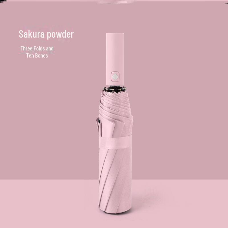 Корейский автоматический складной зонт двойного назначения для студенток — защита от солнца и дождя, устойчивость к УФ-излучению, большой размер.